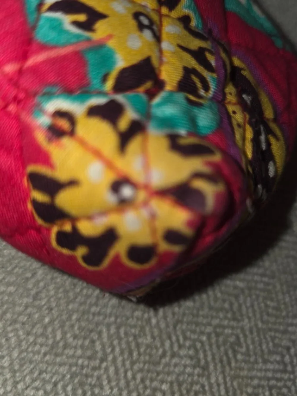 Vera Bradley Zip Pouch Makeup Organizer Pencil Case Travel Accessory Rumba